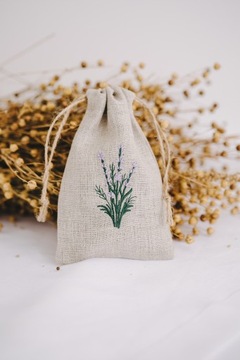 Набор сумок из натурального льна лаванды с вышивкой, экосумки