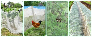 Защитная сетка 3х15М для растений и овощей в саду с рисунком насекомых