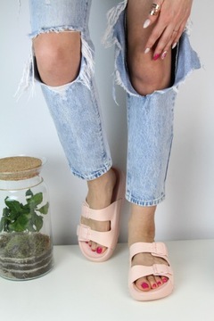 РОЗОВЫЕ ТАПОЧКИ С ПОЛОСАМИ НА ПЕНЕ + БЕСПЛАТНО 38