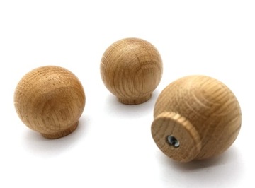 МЕБЕЛЬНАЯ РУЧКА ШАРОВАЯ, МАССИВ ДУБА