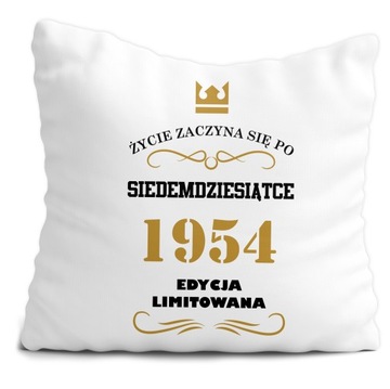PODUSZKA NA 70-TE URODZINY 70 LAT PREZENT