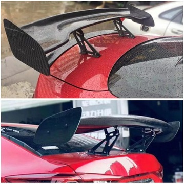 ЗАДНИЙ СПОЙЛЕР УНИВЕРСАЛЬНЫЙ УГЛЕРОДНЫЙ УЗОР ГЛЯНЦЕВЫЙ ЧЕРНЫЙ УГЛЕРОДНЫЙ 145см