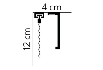 LISTWA MASKUJĄCA Karnisz LED QL035 osłona karnisza