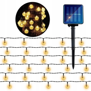 GIRLANDA SOLARNA OGRODOWA LAMPKI SOLARNE BALKONOWE