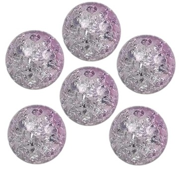 KORALIKI SZKLANE CRACKLE SPĘKANE 8mm 50szt KULE DWUKOLOROWE KULKI