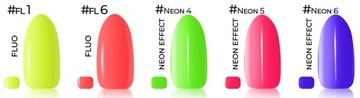 5 лаков NEON Claresa + TOP CLEANER ACETONE BASE