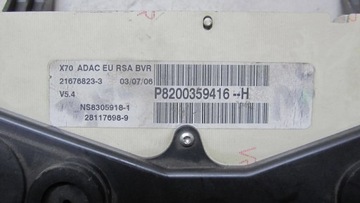 MASTER MOVANO II PŘÍSTROJOVÁ DESKA BUDÍKY 8200359416H 01-14