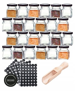 SŁOIKI NA PRZYPRAWY 24 szt 120 ml + 2 GRATISY