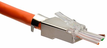 RJ45 EZ вилки STP прямоточные кат.6А кат.7 7А 10шт.
