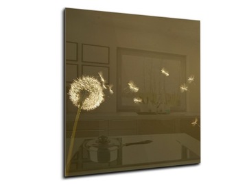 panel szklany między meble dekor 60x70 dmuchawiec