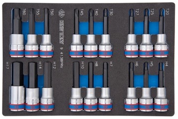НАБОР ДЛИННЫХ ГОЛОВОК 1/2 ШЕСТИГР. H4 - H17 + TORX T20