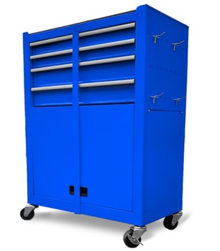 ПРОФЕССИОНАЛЬНАЯ ИНСТРУМЕНТАЛЬНАЯ ТЕЛЕЖКА ШКАФ ДЛЯ МАСТЕРСКОЙ 4 ящика синий