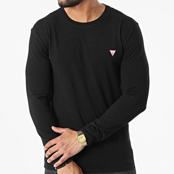 Guess pánske tričko longsleeve čierne logo M2YI08J1311 M