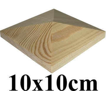 daszek daszki na słupek drewniany 10cm - piramidka