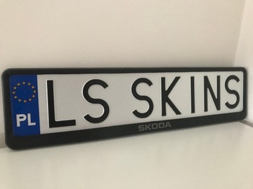 Рамка номерного знака Skoda / 2 шт.