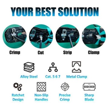 Zaciskarka wtyków modularnych RJ45 CAT.5 CAT.6 CAT.7 HQ Proskit CP-376TA