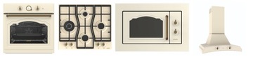 Zestaw Gorenje piekarnik+płyta+okap kuchenka Ivory