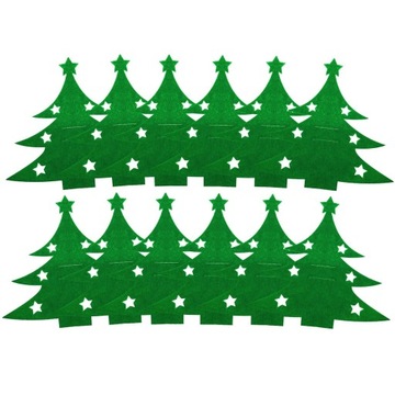 Чехлы для столовых приборов РОЖДЕСТВЕНСКИЙ СТОЛ ИЗ ВОЙЛА 10 шт НАБОР РОЖДЕСТВЕНСКИЙ ВОЙЛОК