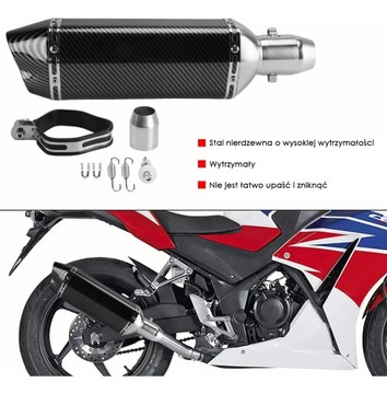 ГЛУШИТЕЛЬ МОТОЦИКЛА УНИВЕРСАЛЬНАЯ НАКЛЕЙКА УГЛЕРОДНО-ТИТАНОВЫЙ Насадка на выхлопную систему XGETOP