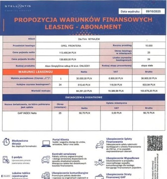 Opel 2025 Opel Frontera Electric GS e113 KM - dostepny od reki Elektryczny 113KM, zdjęcie 20