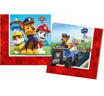 Serwetki papierowe Paw Patrol Let's Roll 33x33 cm