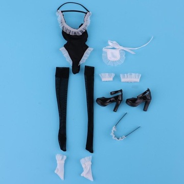 Костюм горничной 1/6 с моделью с резьбой на лице и голове