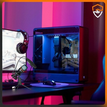 Mikrofon do Komputera Studyjny EUROLOOK Gamingowy USB Statyw RGB