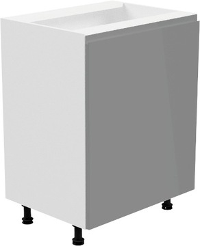 ASPEN D60 P szafka dolna biały / szary połysk