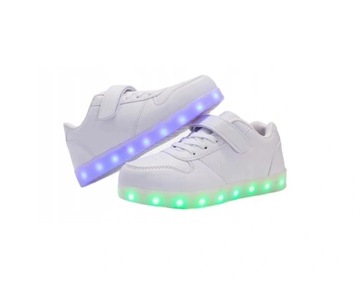 СВЕТОДИОДНАЯ ОБУВЬ С ПОДСВЕТКОЙ, БЕЛАЯ ЗАЛИПКА