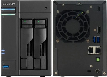 ASUSTOR AS6302T NAS 2GB 2TB RAID, 2xLAN CHMURA SERWER, KOPIA ZAPASOWA