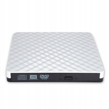 Przenośna zewnętrzna nagrywarka DVD RW CD USB