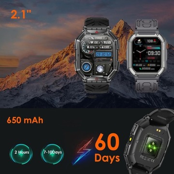 МУЖСКИЕ СМАРТ-ЧАСЫ С BLUETOOTH 107 СПОРТИВНЫХ РЕЖИМОВ АЛЬТИМЕТР ЧЕРНЫЕ 1ATM