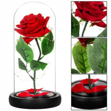 Вечная роза в стекле Подарок Светящийся светодиод на День матери Женский подарок
