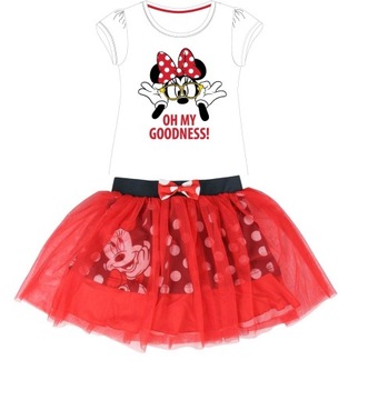 Strój Myszki Minnie Zestaw bluzeczka spódnica sukienka kostium tiulowa 110