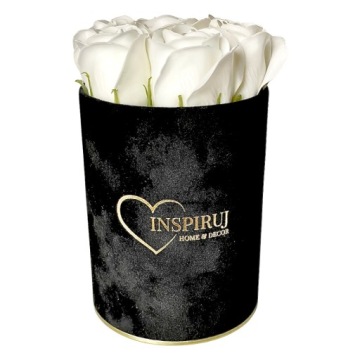 ЦВЕТОЧНАЯ КОРОБКА С МЫЛЬНЫМИ ЦВЕТАМИ ПОДАРОЧНЫЕ ЦВЕТЫ МЫЛЬНЫЕ РОЗЫ ВЕЛЮРОВАЯ КОРОБКА