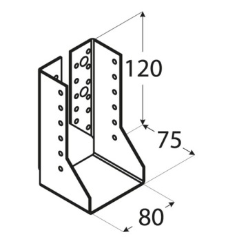 Опора соединительная подвесная балка WBZ 80/120 WBZ26