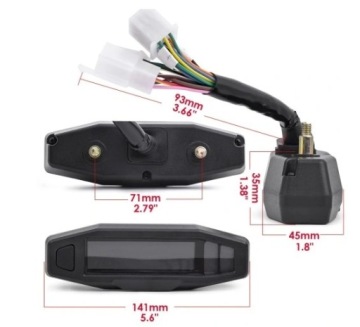 ЦИФРОВОЙ МОТОЦИКЛ TFT 12000 ОБ/МИН/МИЛЬ/Ч КМ ИНДИКАТОР МАСЛА