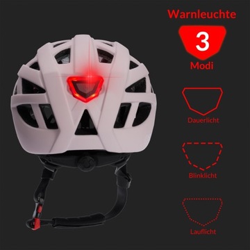 Детский велосипедный шлем со светодиодной подсветкой S 50-59см