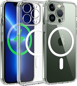 Etui do iPhone 13 Pro WZMACNIANE do MAGSAFE ANTI SHOCK CLEAR CASE + Szkło