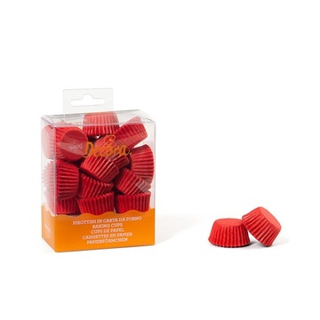 Mini papilotki na muffinki Decora czerwone 200 szt
