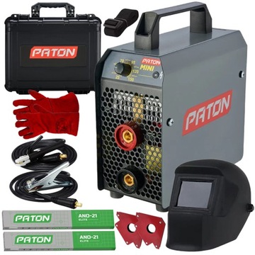 ZESTAW SPAWARKA INWERTOROWA PATON MINI 150A MMA ELEKTRODOWA WALIZKA