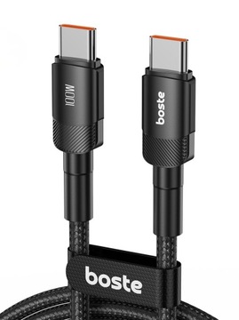 BOSTE PRZEWÓD KABEL USB-C TYPE-C 100W SZYBKIE ŁADOWANIE PD QC 4.0 MOCNY 1M