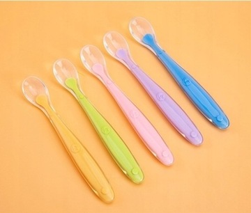 Силиконовая чайная ложка детской желтой улыбки
