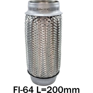 ŁĄCZNIK ELASTYCZNY ZŁĄCZE TŁUMIKA FI-64 L=200mm