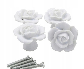 ZESTAW 4 Róża GAŁKA MEBLOWA UCHWYT 40mm Gałki Rose