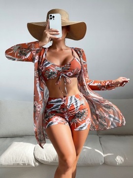 Podzielony trzyczęściowy zestaw seksownych bikini
