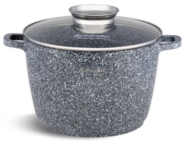 GARNEK POKRYWKĄ CERAMICZNY MARMUREK 28 cm 10 l