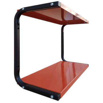 Kovová nástěnná police 55 cm dvojitá PG2MCR dílna loft garáž