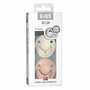 Соска-пустышка BIBS DE LUX SOOTHING 0-36 СИЛИКОН, 2 ПАКЕТА