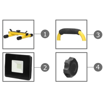 ГАЛОГЕННАЯ ПОРТАТИВНАЯ АККУМУЛЯТОРНАЯ СВЕТОДИОДНАЯ ЛАМПА 20ВТ IP65